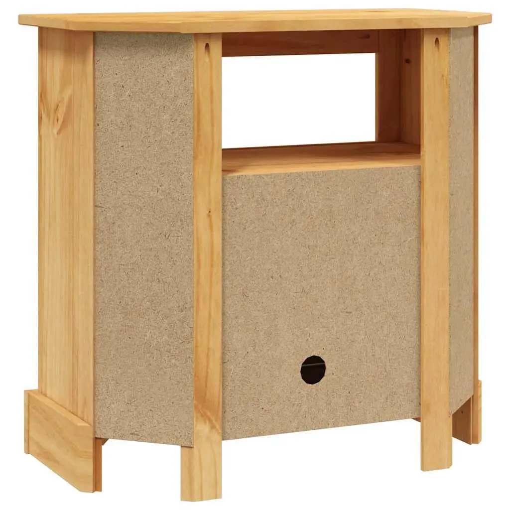 Console Table 80cm Mexican Corona Style Solid Pinewood Brown Side Cabinet