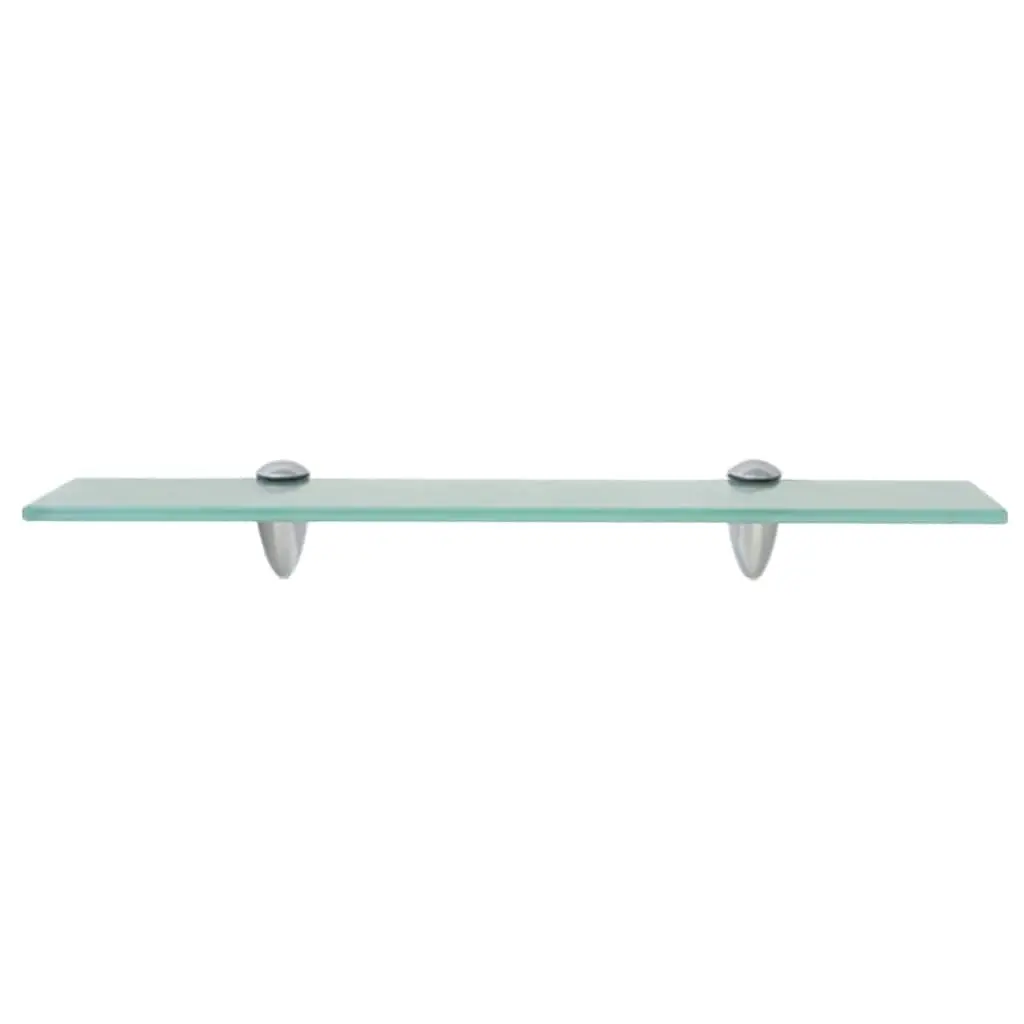 Floating Wall Shelf 50x20cm Tempered Safety Glass with Zinc Alloy Brackets
