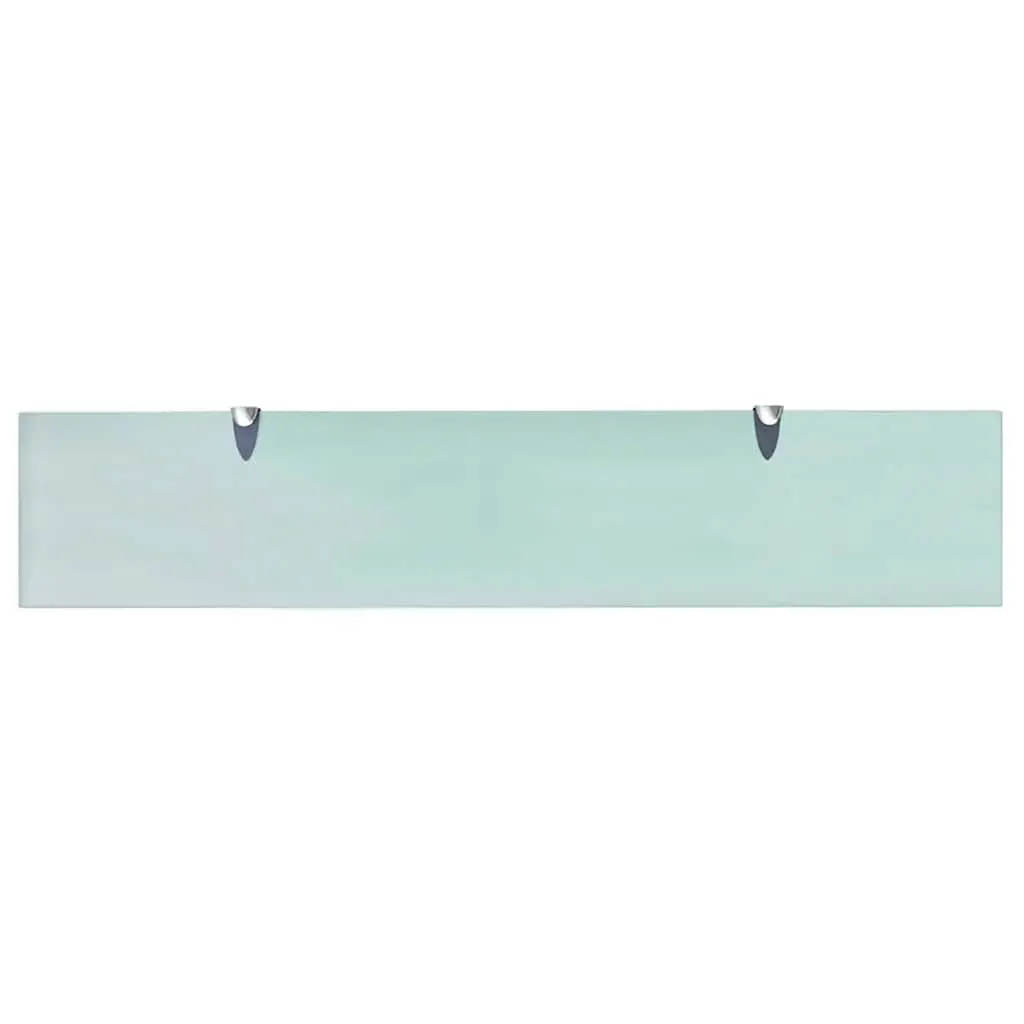 Floating Wall Shelf 100x20 cm Tempered Glass Modern Display for Bathroom Bedroom
