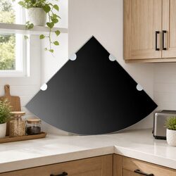 Elevate Your Space with a Black Glass Floating Shelf