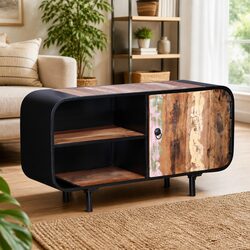 Enhance Your Living Space with This Vintage Brown TV Cabinet