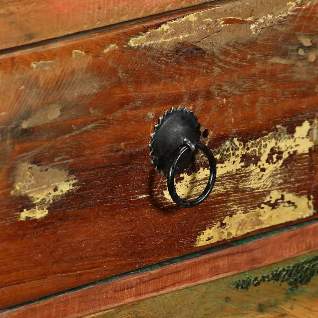 Sideboard 120x35x76cm Solid Reclaimed Wood Antique Style Buffet Cabinet 3 Drawers Storage