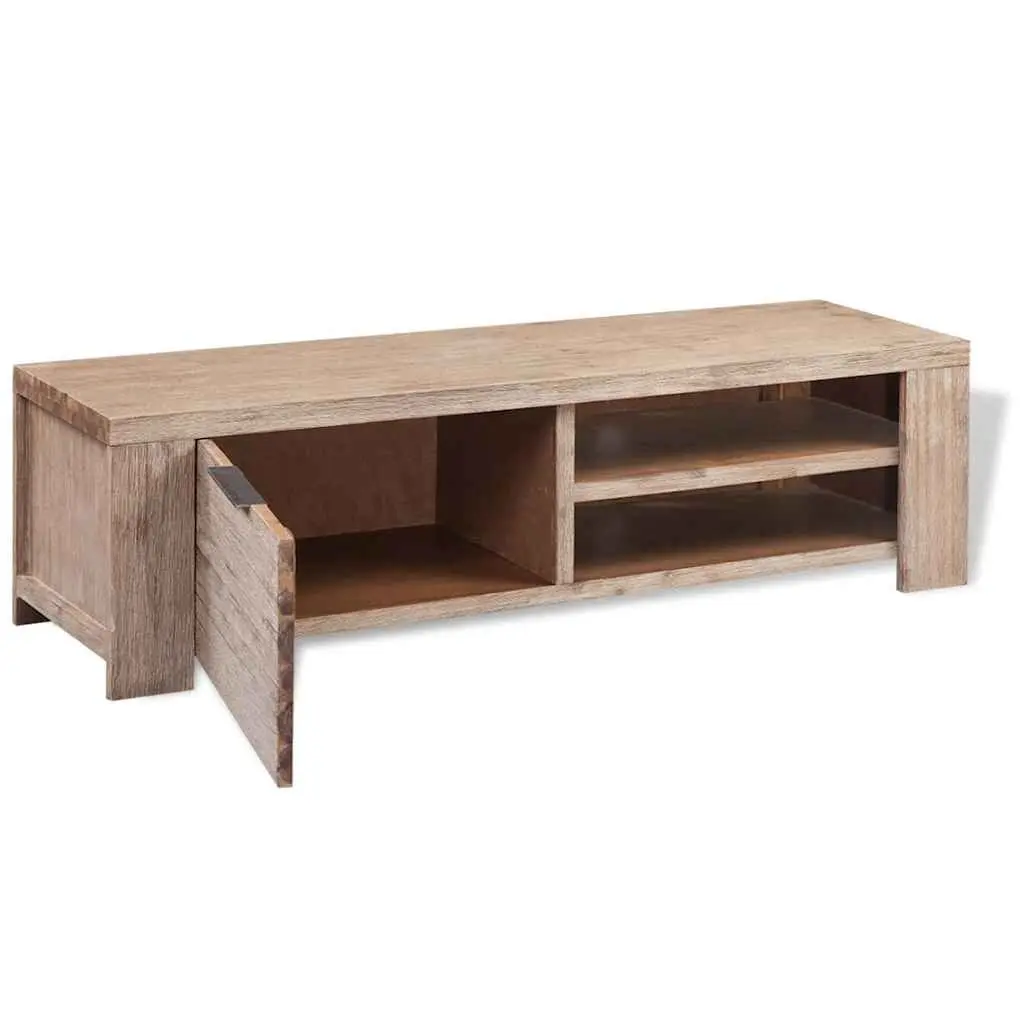 TV Cabinet 140 x 38 x 40 cm Solid Acacia Wood Brushed Storage Unit