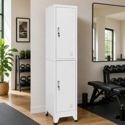 Upgrade Your Space with a 2-Compartment Steel Locker Cabinet