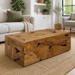 Elevate Your Space with a Handmade Brown Coffee Table