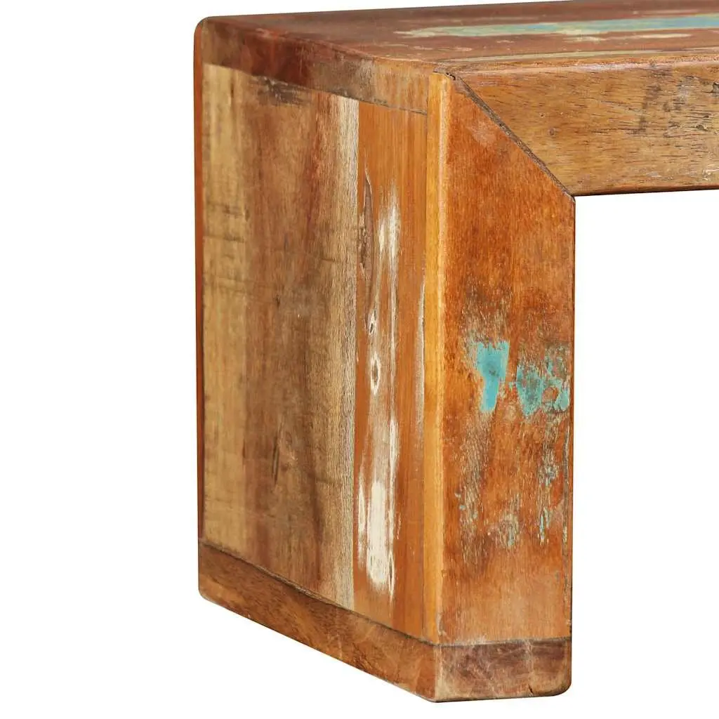 TV Stand Solid Reclaimed Wood Brown Stackable 2-Tier Storage Cabinet