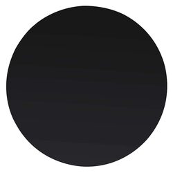 Round Black Tempered Glass Table Top 400mm for Home