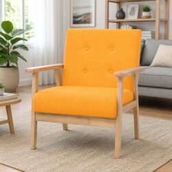 Yellow Fabric Armchair to Elevate Your Living Room