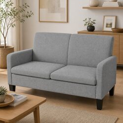 Enhance Your Living Space with This Grey 2-Seater Sofa