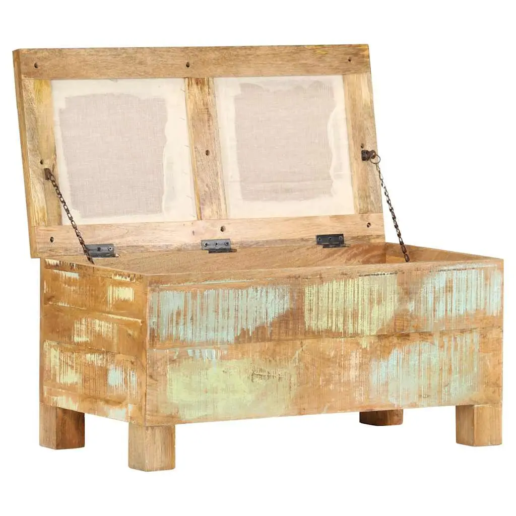 Storage Bench Solid Reclaimed Wood Retro Vintage Style Brown