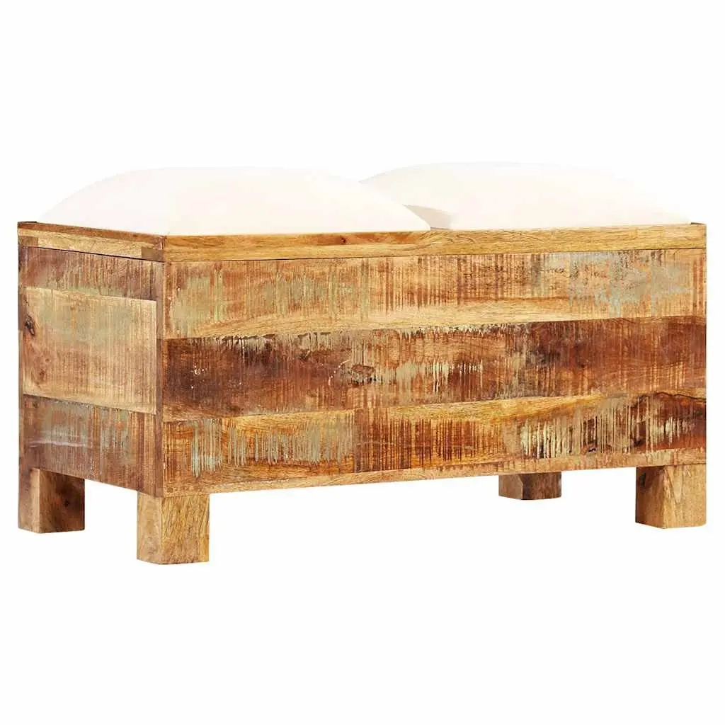 Storage Bench Solid Reclaimed Wood Retro Vintage Style Brown