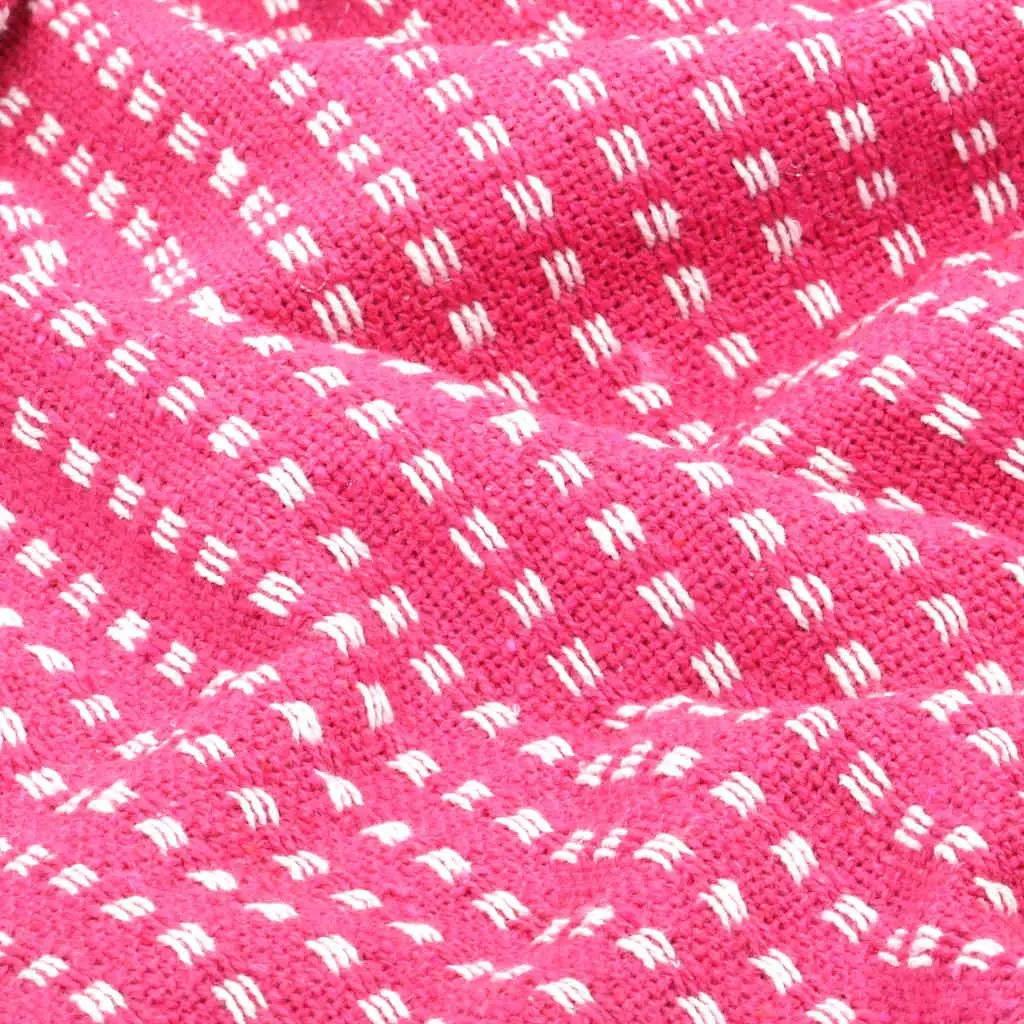 Cotton Throw Blanket 220x250 cm Pink Plaid Soft