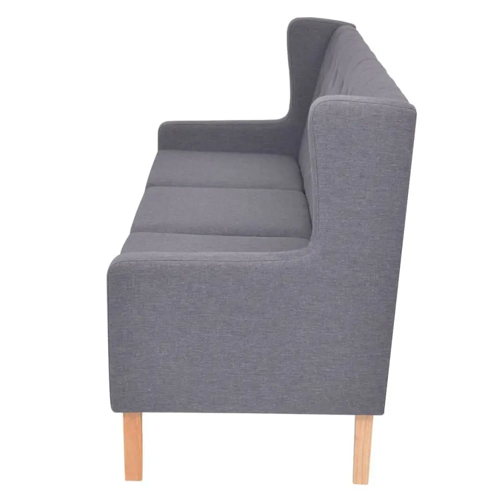 GreyFabric3SeaterComfortableSofaPaddedLoungeCouch