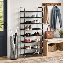 Black Shoe Rack Organizer for a Tidy Space