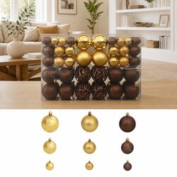 Christmas Ball Ornaments Set 100 Piece 3cm 4cm 6cm Multicolour Shatterproof