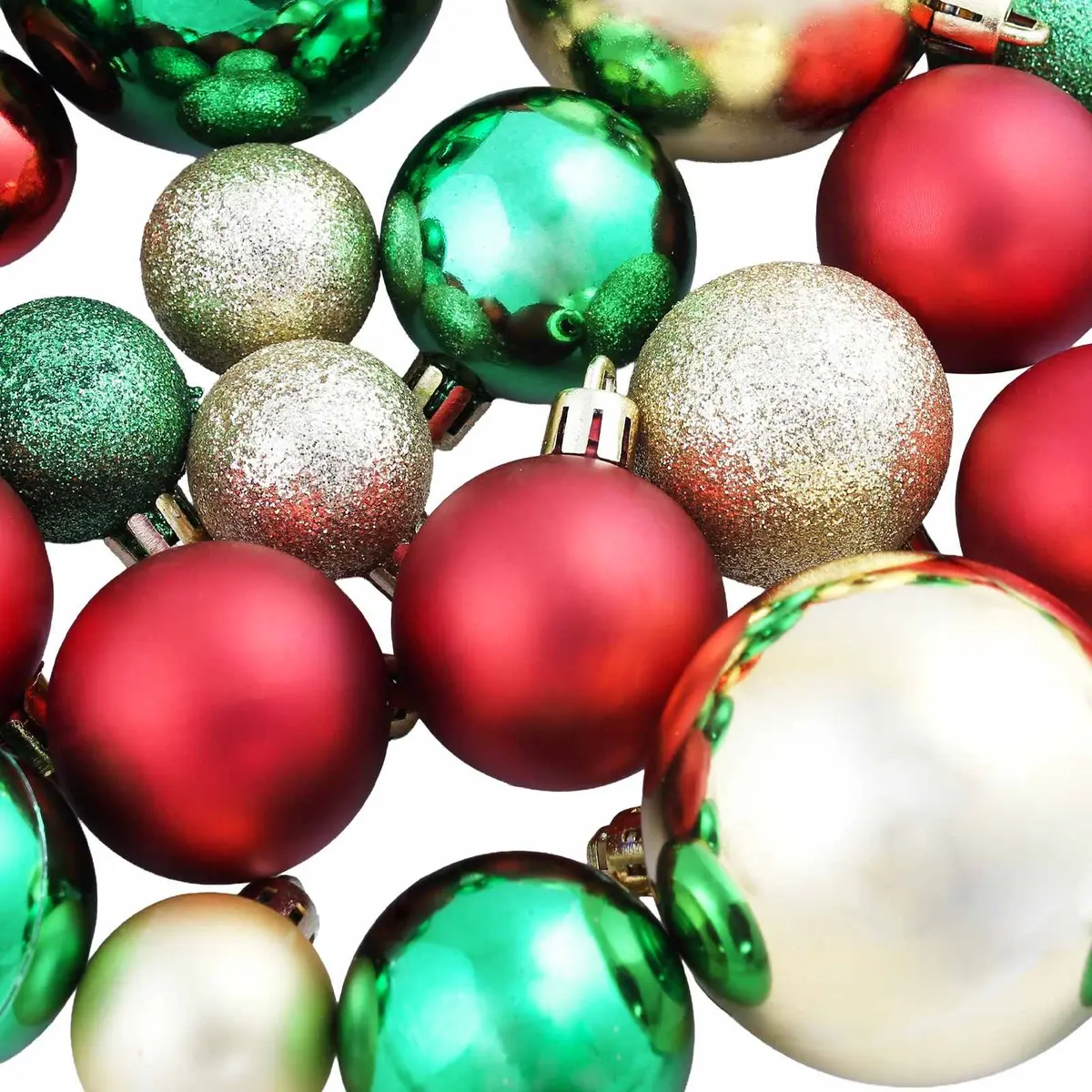 Christmas Balls 100 Piece Multicolour Shatterproof Tree Ornaments