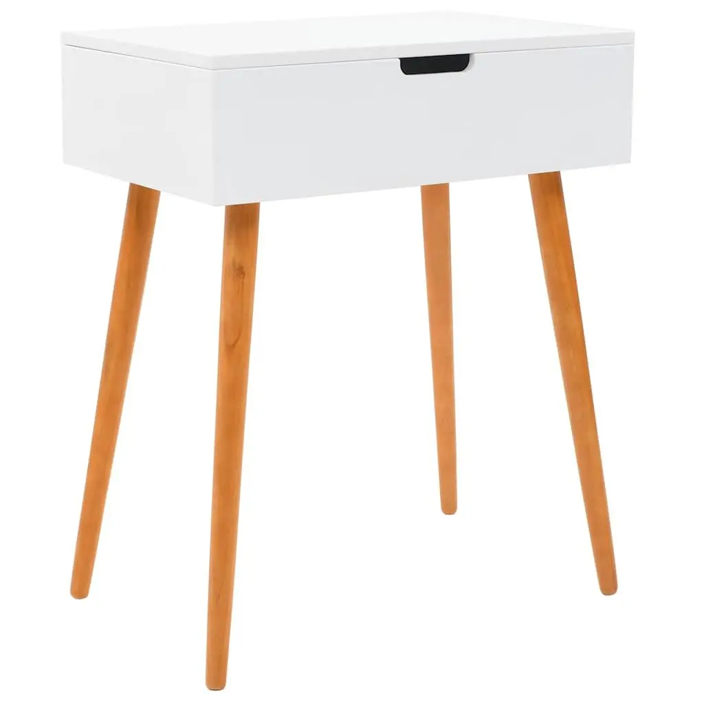 Dressing Table 60cm White MDF Lift-up Mirror Panel with Jewellery Compartments