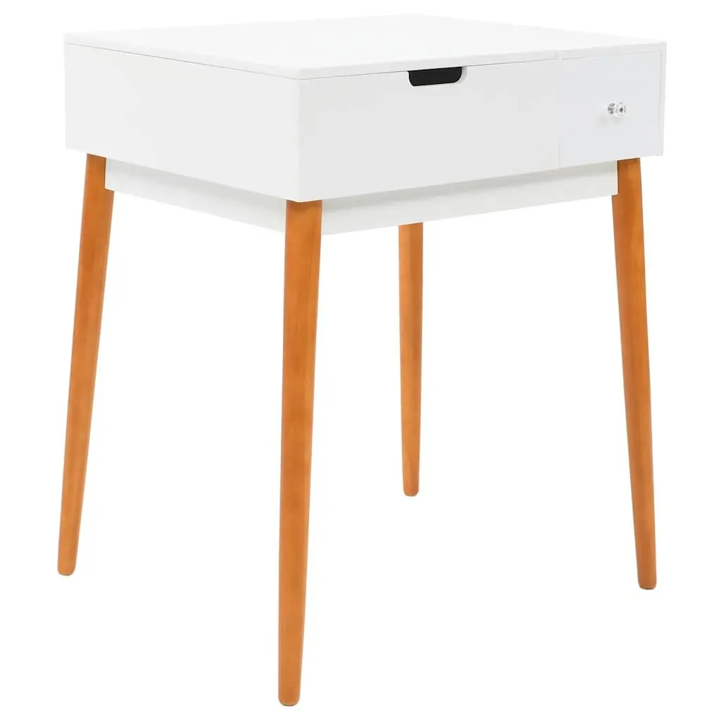 Dressing Table 60cm White with Hinged Mirror and Jewellery Storage