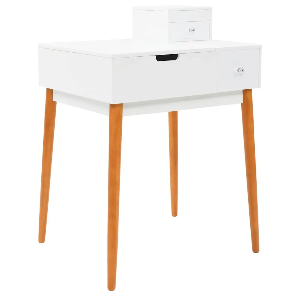 Dressing Table 60cm White with Hinged Mirror and Jewellery Storage
