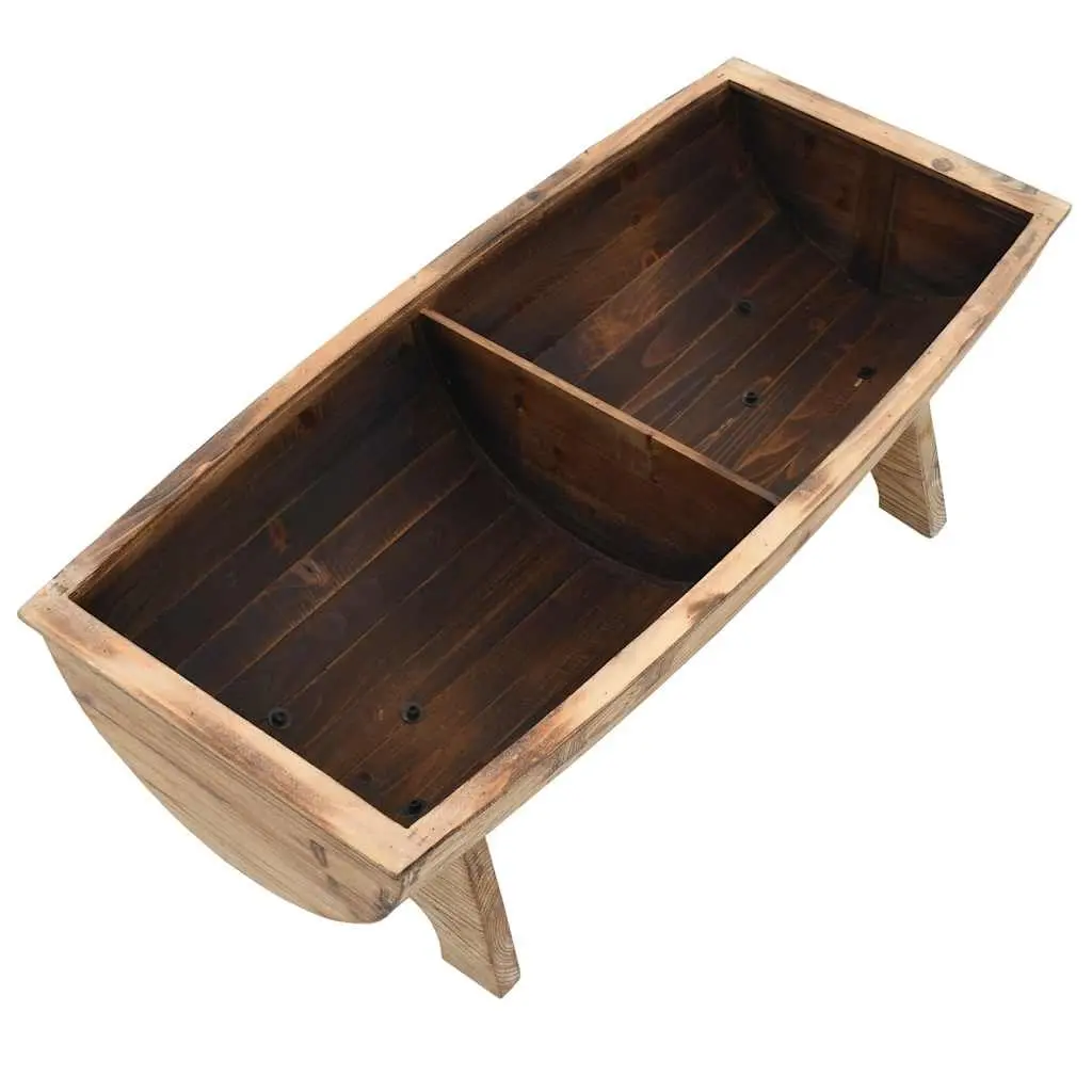 Storage Bench 103x51x44 cm Solid Wood Fabric Seat Barrel Shape Rustic