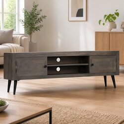 Stylish Grey Mango Wood Sideboard for Modern Spaces