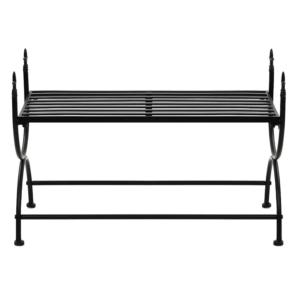 Metal Bench Black Vintage Style U-Shaped Legs for Kitchen Dining Room Furniture