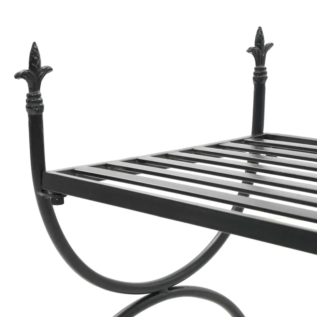 Metal Bench Black Vintage Style U-Shaped Legs for Kitchen Dining Room Furniture
