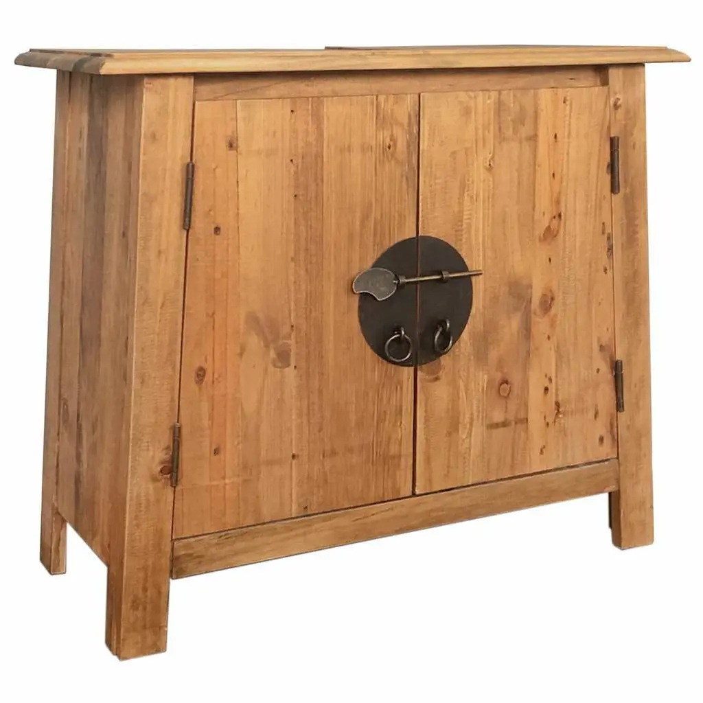 Bathroom Furniture Set Retro Style Brown Wooden Vanity Cabinet and Mirror