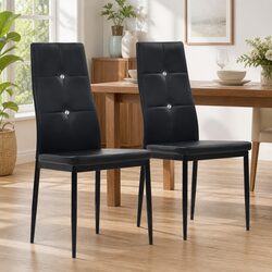 Elevate Your Dining Room with Black Faux Leather Chairs
