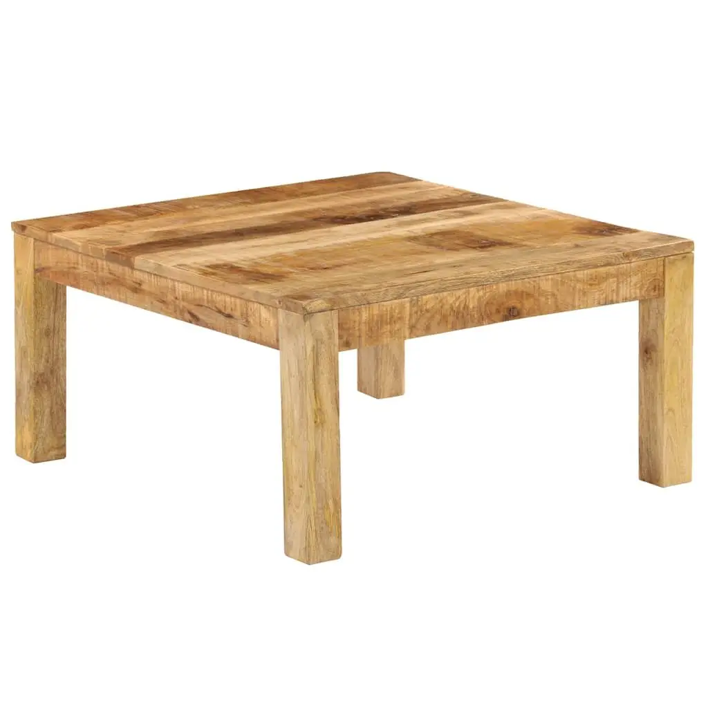 Coffee Table 80x80x40 cm Brown Solid Mango Wood Retro Style Living Room Accent Furniture