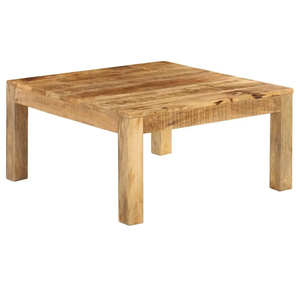 Coffee Table 80x80x40 cm Brown Solid Mango Wood Retro Style Living Room Accent Furniture