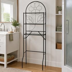 Black Bathroom Toilet Rack - Organize Your Space Efficiently