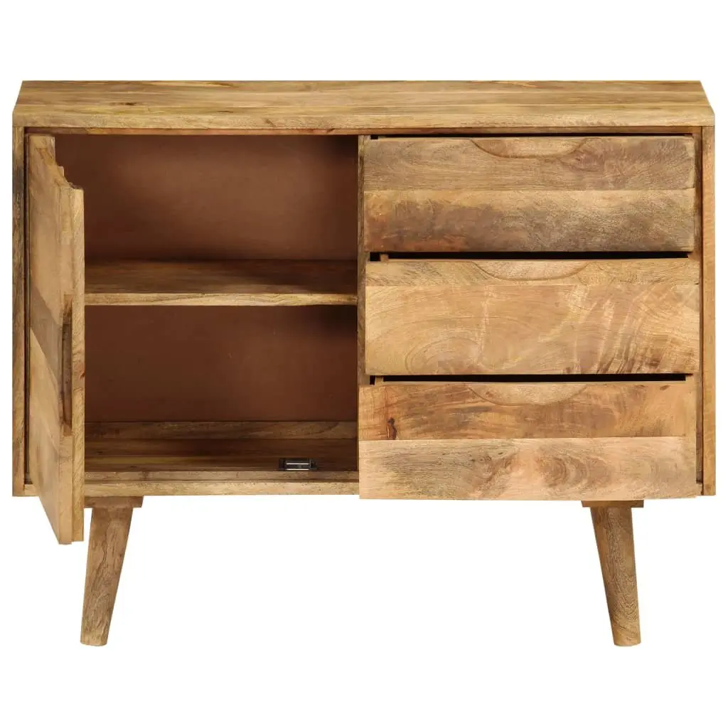 Sideboard 90x30x69cm Solid Mango Wood Vintage Storage Cabinet