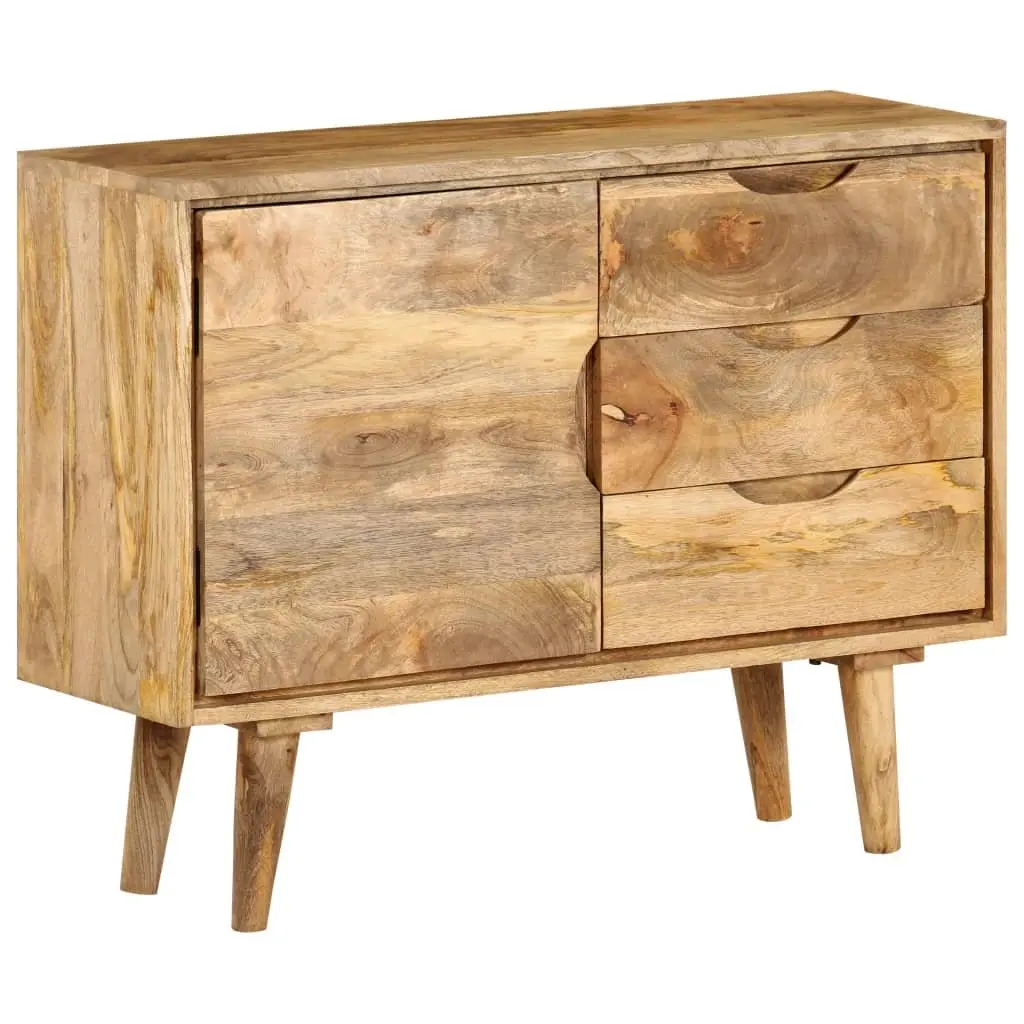 Sideboard 90x30x69cm Solid Mango Wood Vintage Storage Cabinet