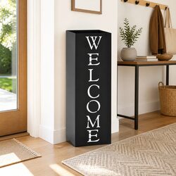 Umbrella Stand Steel Black Modern Entryway Storage Holder Drip Tray Walking