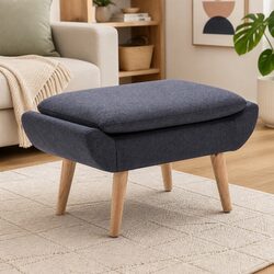Stylish Grey Footstool Ottoman for Enhancing Your Living Space