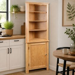 Corner Cabinet 59x36x180 cm Brown Storage Furniture for Kitchen Lounge Dining