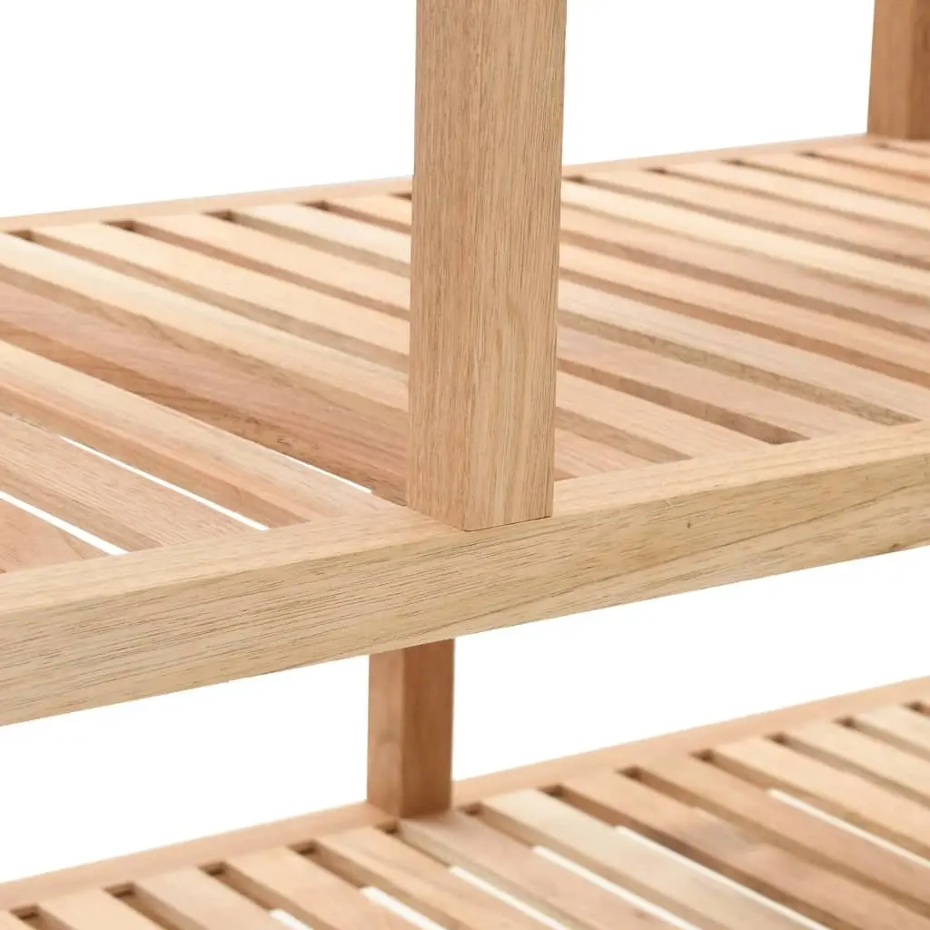 Bathroom Shelf 3-Tier 100x40x65cm Slatted Wooden Storage Rack
