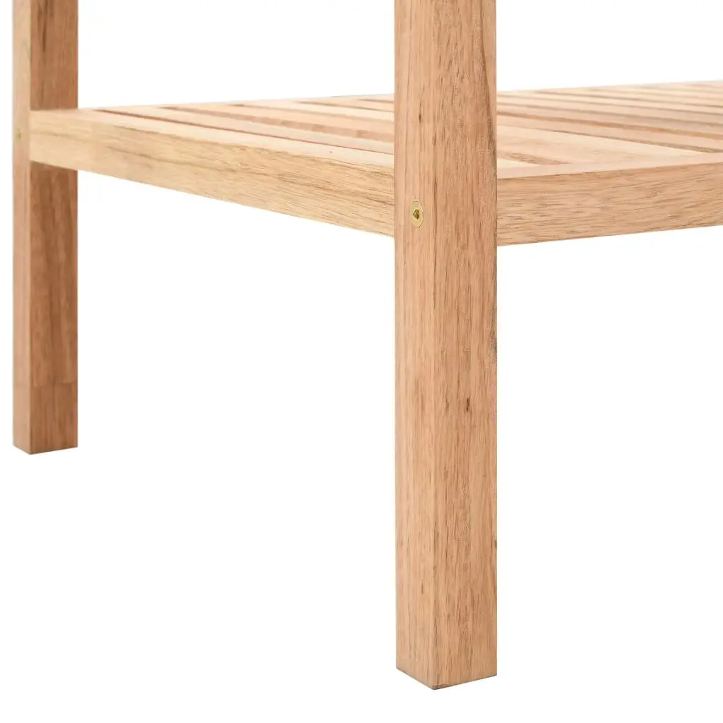 Bathroom Shelf 3-Tier 100x40x65cm Slatted Wooden Storage Rack