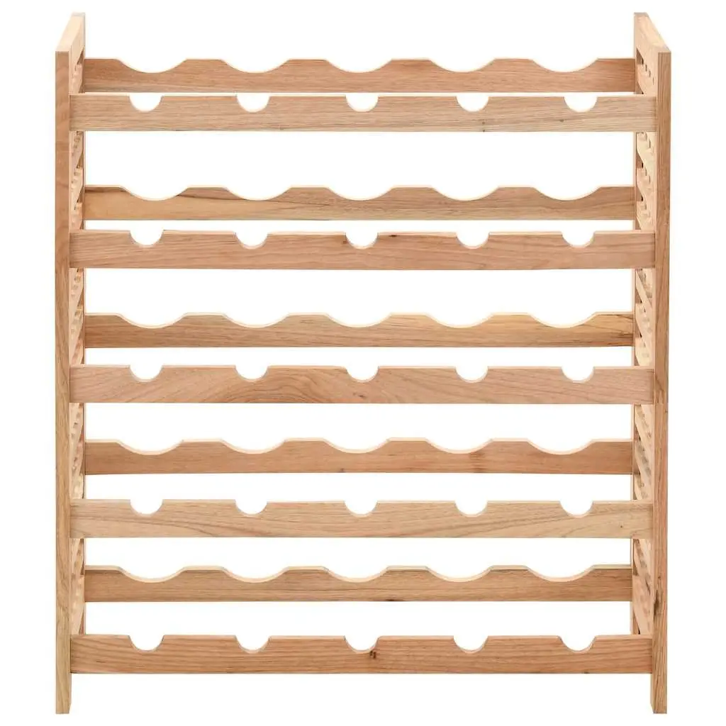 Wine Rack 5-Tier Solid Walnut Wood Storage Cabinet for 25 Bottles