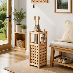 Stylish Wooden Umbrella Storage Stand for Home Organization