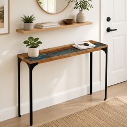 Solid Reclaimed Wood Console Table 120x35x76cm Accent End Table Living Room