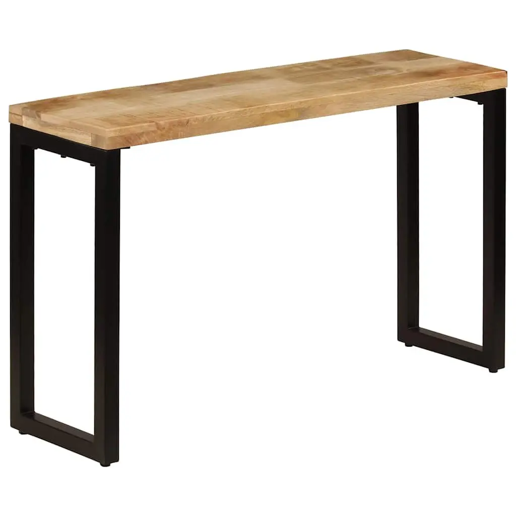 Console Table 120x35x76cm Solid Mango Wood Steel Brown Accent Dining