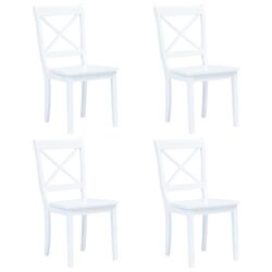 Elevate Your Space with 4 White Dining Chairs