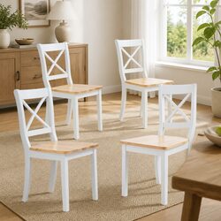 Enhance Your Dining Space with 4 White Chairs