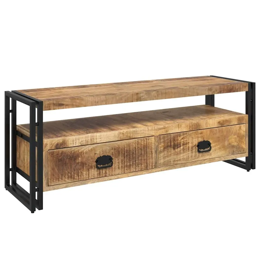 TV Cabinet 120x35x45 cm Solid Mango Wood Vintage Style Storage Unit