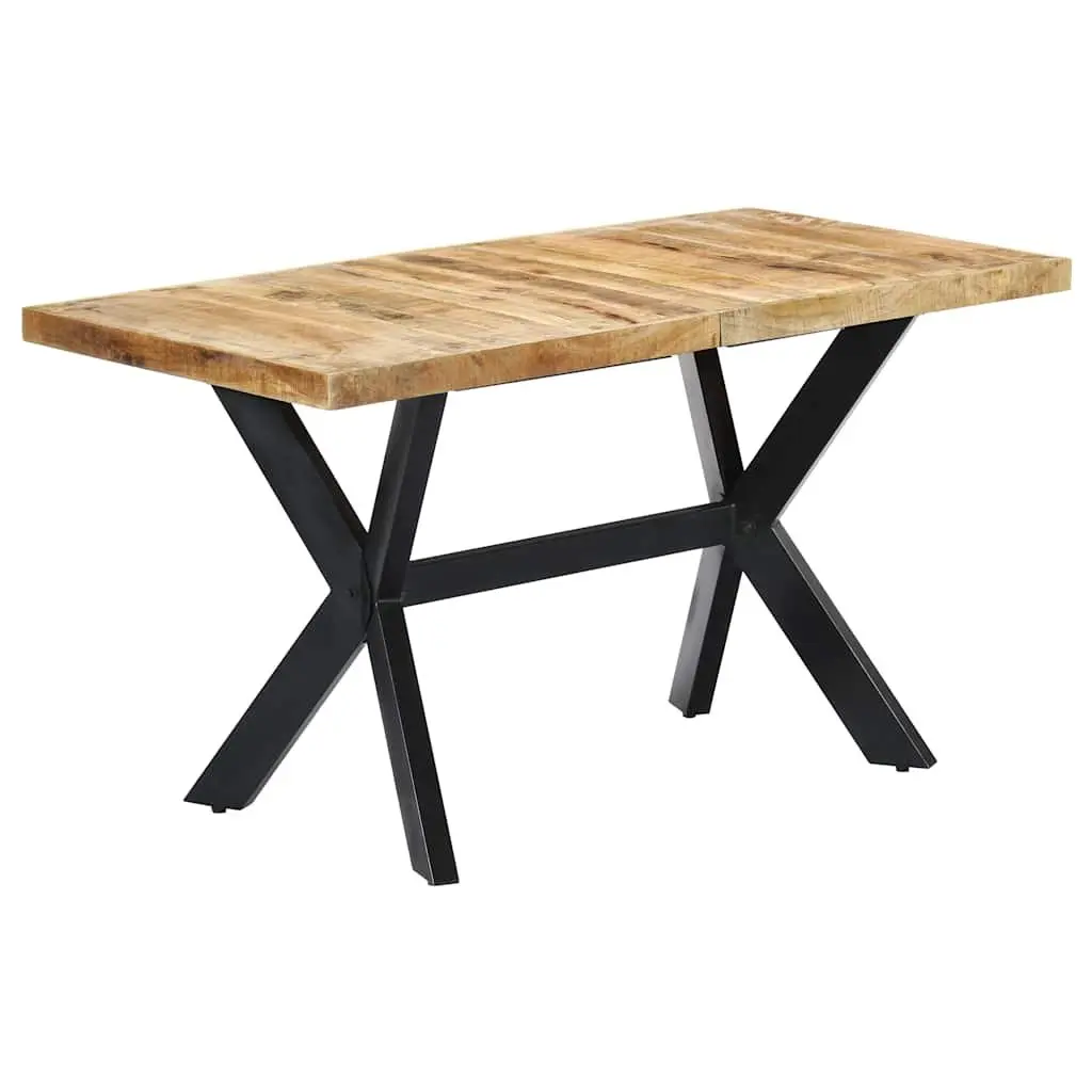 Dining Table 140x70x75 cm Solid Mango Wood Industrial Style Furniture