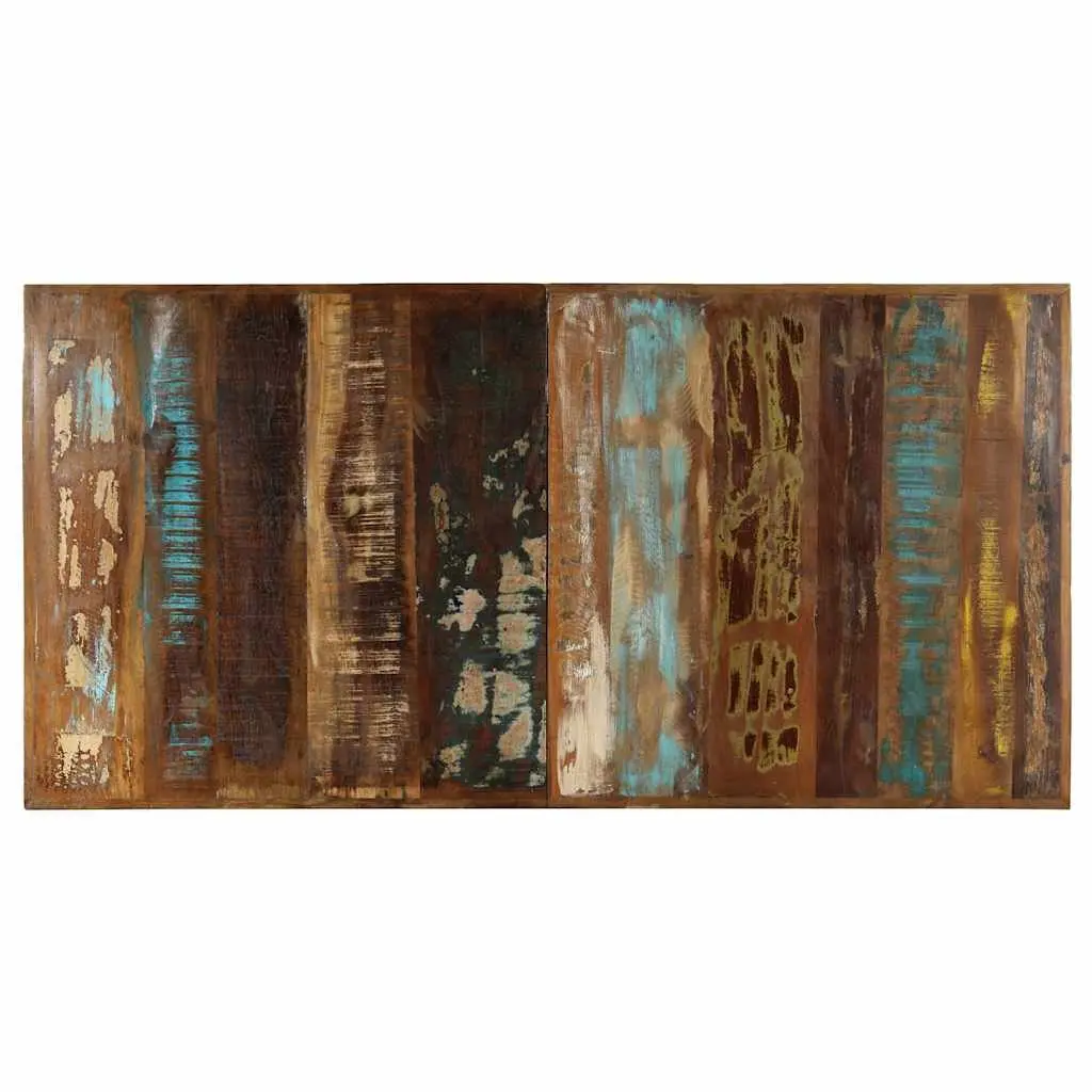Dining Table 140x70x75 cm Solid Reclaimed Wood Steel Frame Industrial