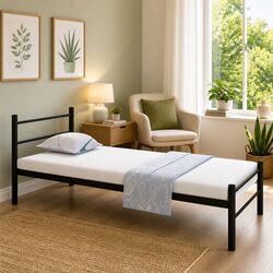 Enhance Your Space with a Black Metal King Single Bed Frame