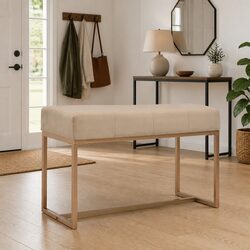 Elevate Your Space with a Beige Velvet Bench